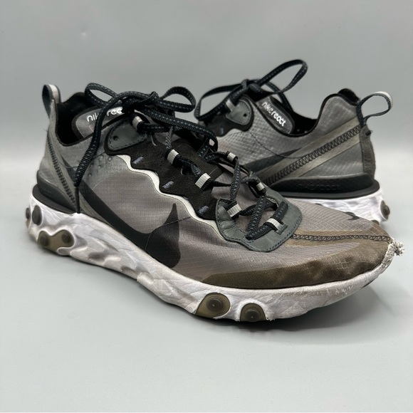 Nike React Element 87 Anthracite Black White Shoes AQ1090-001 Men Size 10.5 - Picture 1 of 6